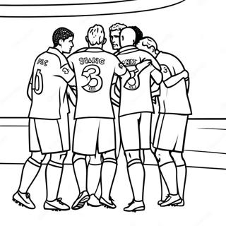 Psg Players In Action Coloring Page 29725-23496