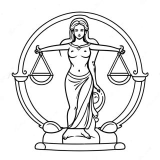 Libra Zodiac Sign Coloring Page 29804-23558