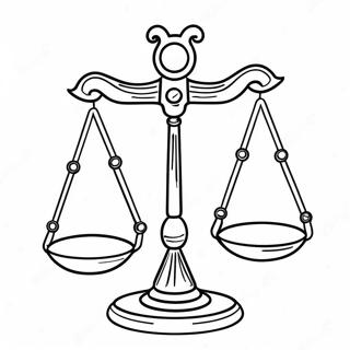 Libra Scales Coloring Page 29805-23563