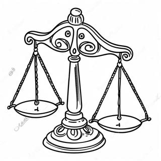 Libra Scales Coloring Page 29805-23564