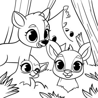 Page À Colorier De Bambi Avec Des Amis 2981-2397