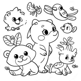 Rainforest Animals Coloring Page 29864-23604