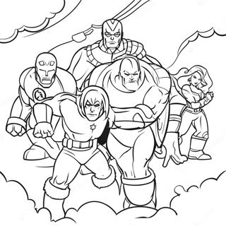 Avengers Christmas Coloring Page 29874-23610