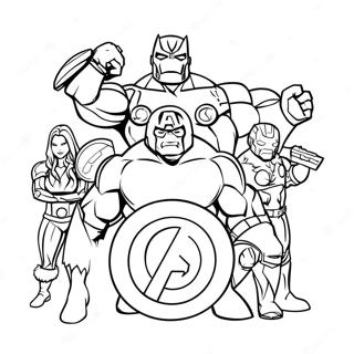 Avengers Christmas Coloring Page 29874-23611