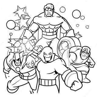 Avengers Christmas Coloring Page 29874-23612