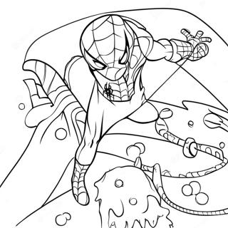 Spider-Man Decorating A Christmas Tree Coloring Page 29875-23623