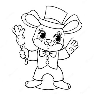 Funny Magician With Rabbit Coloring Page 29895-23626