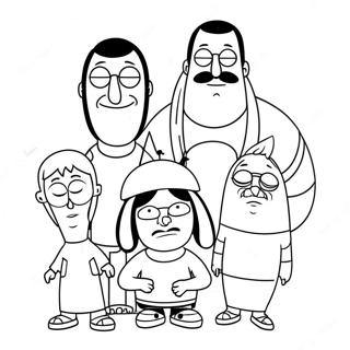 Grappige Bob's Burgers Personages Kleurplaat 2991-2403