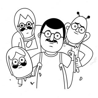 Grappige Bob's Burgers Personages Kleurplaat 2991-2404