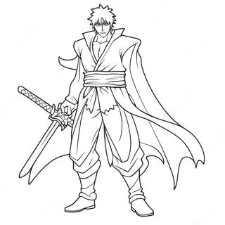 Ichigo In Shinigami Outfit Coloring Page 29925-23646