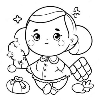 Cute Preppy Characters Coloring Page 29975-23693