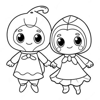 Cocomelon Characters In Spooky Costumes Coloring Page 29995-23706