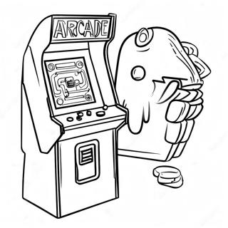 80s Retro Arcade Coloring Page 3000-2386