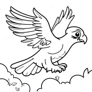 Jet The Hawk Flying Coloring Page 30034-23734