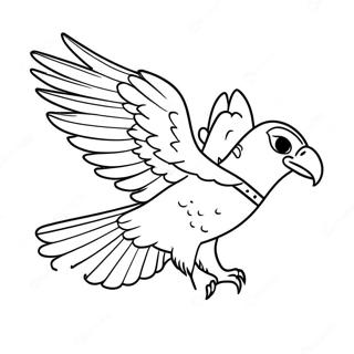 Jet The Hawk Flying Coloring Page 30034-23735