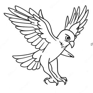 Jet The Hawk Action Pose Coloring Page 30035-23741