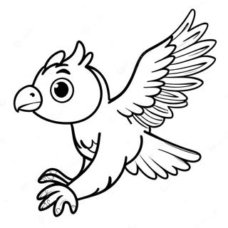 Jet The Hawk Action Pose Coloring Page 30035-23742