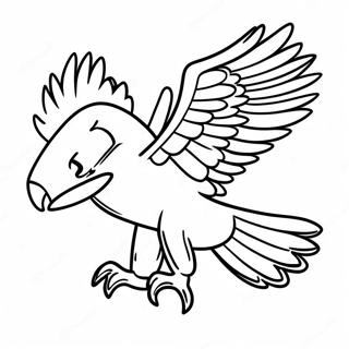 Jet The Hawk Action Pose Coloring Page 30035-23744