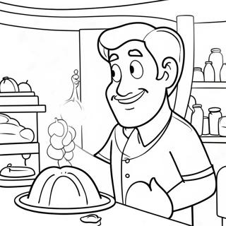 Flint Lockwood Inventing Colorful Food Coloring Page 30085-23795