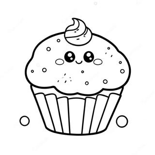 Cute Muffin With Sprinkles Coloring Page 30125-23822