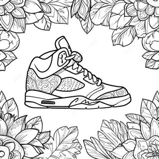 Jordan 5 Sneaker Outline Coloring Page 30164-23833