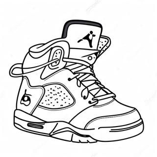 Colorful Jordan 5 Sneaker Design Coloring Page 30165-23842