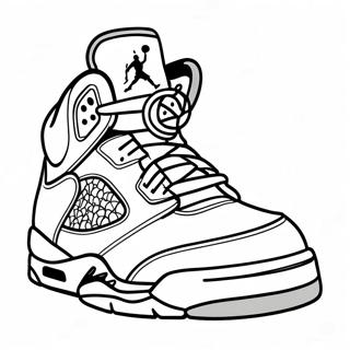 Colorful Jordan 5 Sneaker Design Coloring Page 30165-23843