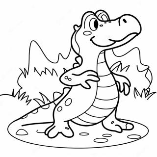 Playful Montgomery Gator Coloring Page 30175-23862