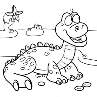 Playful Montgomery Gator Coloring Page 30175-23863