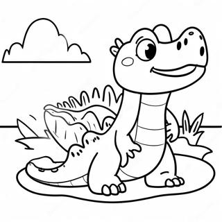 Playful Montgomery Gator Coloring Page 30175-23864