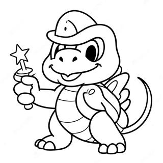 Page À Colorier De Lemmy Koopa Avec Une Baguette Colorée 30185-23860