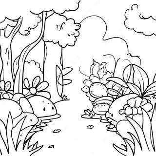 Garten Of Banban 7 Colorful Garden Scene Coloring Page 30215-23881