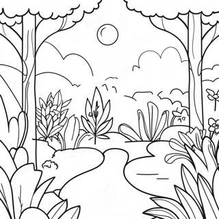 Garten Of Banban 7 Colorful Garden Scene Coloring Page 30215-23882