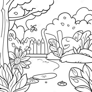 Garten Of Banban 7 Colorful Garden Scene Coloring Page 30215-23883