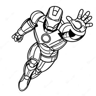 Iron Man Flying In His Suit Coloring Page 3021-2407