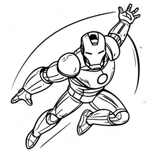 Iron Man Flying In His Suit Coloring Page 3021-2408