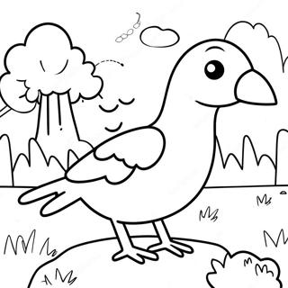 Peaceful Woodstock Bird Coloring Page 30225-23927