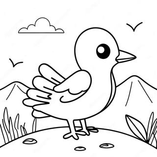 Peaceful Woodstock Bird Coloring Page 30225-23928