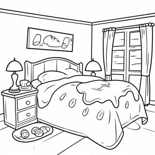 Bed Coloring Pages