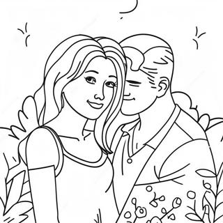 Sweet Couple Coloring Page 30245-23911