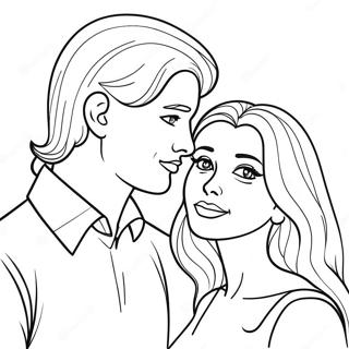 Sweet Couple Coloring Page 30245-23912