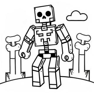 Minecraft Skeleton Coloring Page 30274-23918