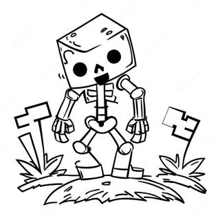 Minecraft Skeleton Coloring Page 30274-23919