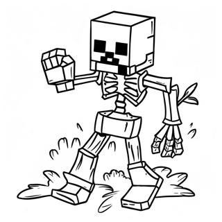 Minecraft Skeleton Coloring Page 30274-23920