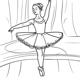 Ballet Dancer In Graceful Pose Coloring Page 30285-23929