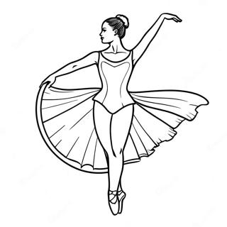 Ballet Dancer In Graceful Pose Coloring Page 30285-23930