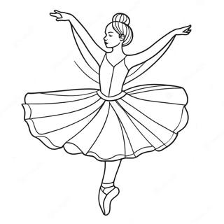 Ballet Dancer In Graceful Pose Coloring Page 30285-23931