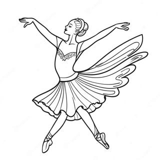 Ballet Dancer In Graceful Pose Coloring Page 30285-23932