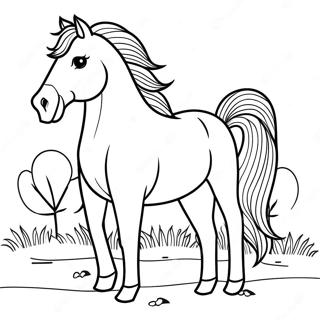 Beautiful Horse Coloring Page 30294-23935