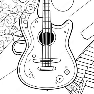 Guitar Coloring Pages